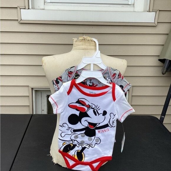 Disney Other - Tomato girl Baby Girls 2-Pack Minnie Mouse Printed Bodysuits 6/9 months